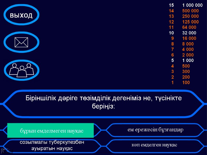 Біріншілік дәріге төзімділік дегеніміз не, түсінікте беріңіз:      созылмалы туберкулезбен